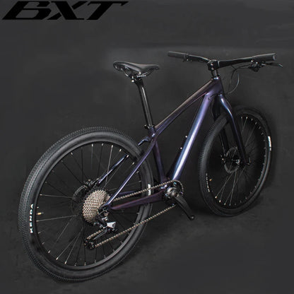 BXT Full Carbon Mountain Complete Bike 26er Hardtail Carbon Fiber MTB 26er 1x11Speed Disc Brake Mountain T1000 Carbon Bicycle 14inch