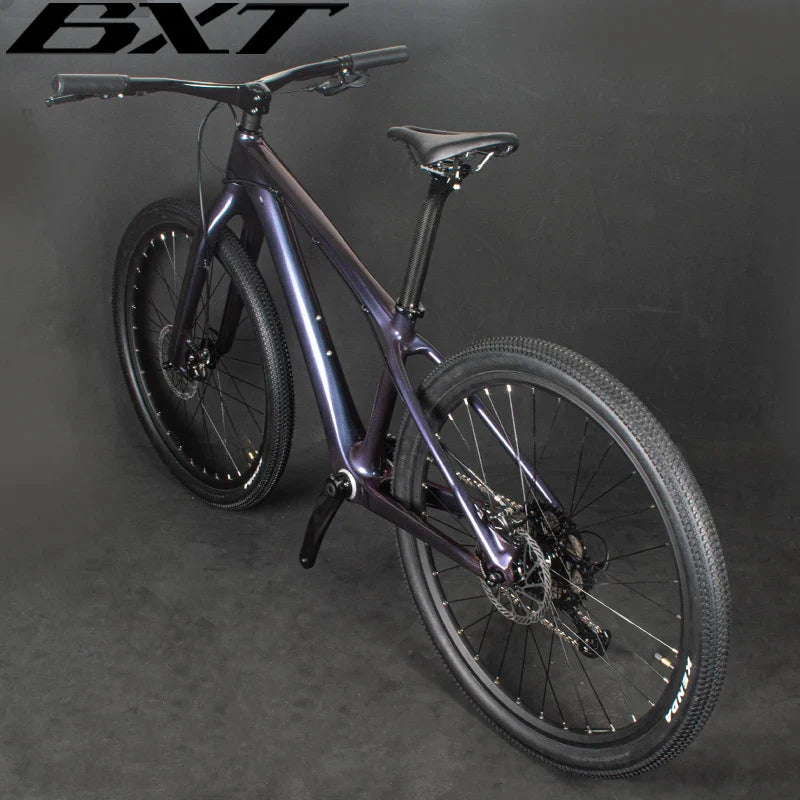 BXT Full Carbon Mountain Complete Bike 26er Hardtail Carbon Fiber MTB 26er 1x11Speed Disc Brake Mountain T1000 Carbon Bicycle 14inch