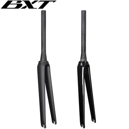 BXT Full Carbon Road Bike Fork V Brake 700C Road Bicycle Carbo Fiber Fork QR 100x9mm Tapered Tube 39.8mm Front Fork