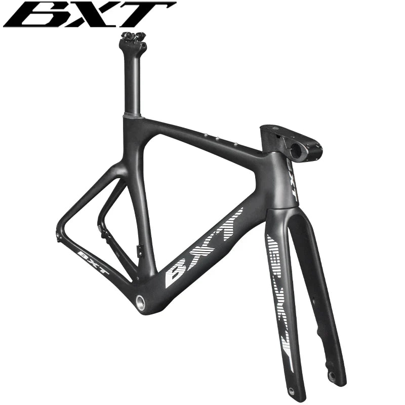 BXT Full Carbon TT Bike Frame Set, Time Trial, Road Bicycle, Disc Brake, Handlebar, Thru Axle, Racing Cycling