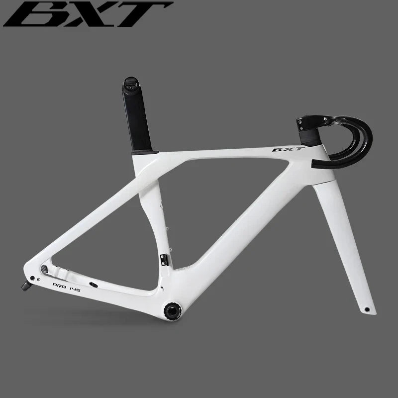 BXT Fully Hidden Carbon Disc Road Bike Frameset Lightweight Road Bicycle Carbon Frame  Aerodynamic DI2