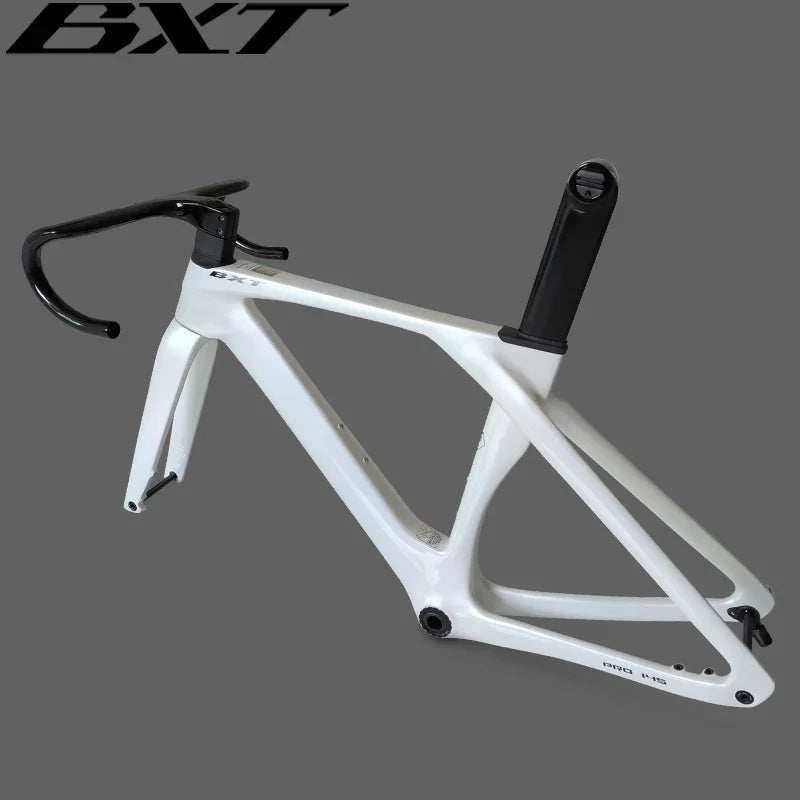 BXT Fully Hidden Carbon Disc Road Bike Frameset Lightweight Road Bicycle Carbon Frame  Aerodynamic DI2