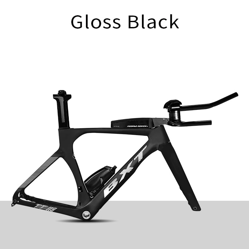 BXT Carbon Road Bike TT Frameset Time Trial Racing Bike Frame Rese TT Handlebar Bottle Cage Storage Case Triathlon Bicycle Frameset