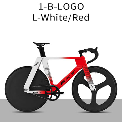 BXT-TRC-195 Carbon Track Bike Fixed Gear Carbon Fiber Track Bicycle No Brake Indoor Racing Complete Bike Professional Track Cycling Bike