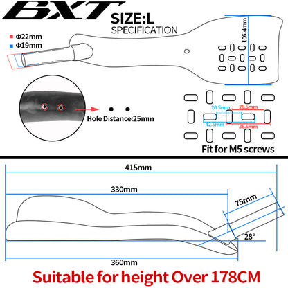 BXT Triathlon TT Handlebar Aero Handlebar Integrated Carbon For TT Bike Time Trial Handlebar TT Bar