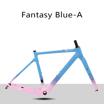 BXT Carbon Gravel Bike Frame Fully Hidden Cable Carbon Frame Fork Thru Axle Gravel Disc Brake Carbon MTB Road Bicycle Frame 27.5er