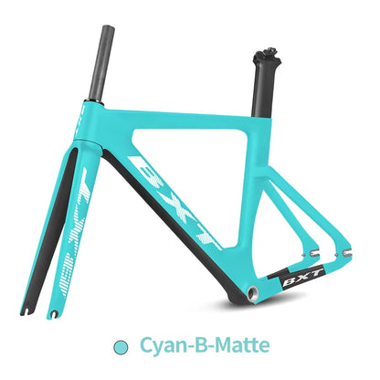 BXT Full Carbon Track Bicycle Frameset with Fork Seatpost Fixed Gear  Racing Bicycle Frame Track bike frame BXT-Track-045 700C
