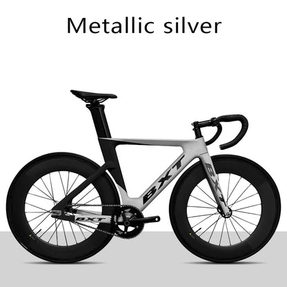 BXT Hot Selling Products Carbon Fiber Fixed Gear Track Frame Indoor Racing Complete Bike Without Brakes