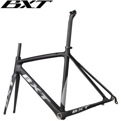 BXT NEW Carbon Ultralight Road Bike Frame Di2 Carbon Racing City Bicycle Frameset BSA V Brake Bicycle Frames 130x9mm Rear spacing