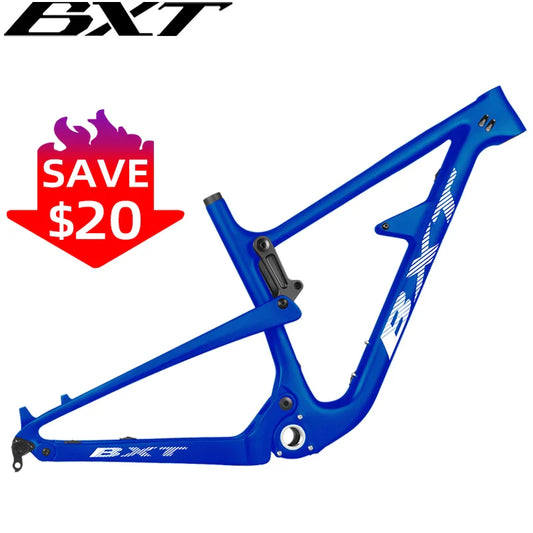 BXT New 29er All Mountain Travel 150mm Carbon Full Suspension Bicycle Frame Thru Axle Boost Full Carbon AM Suspension MTB Frame 29er