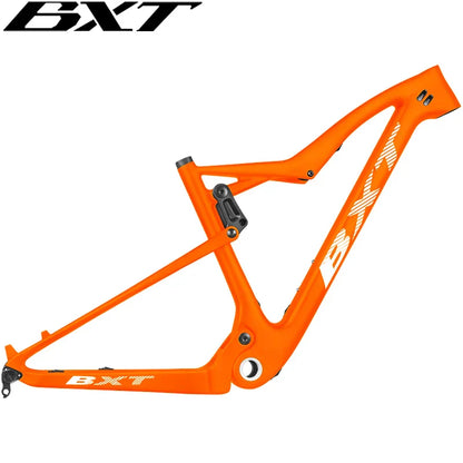 BXT New Full Carbon MTB Frame 29er Travel 100mm All Internal Cable Thru Axle BOOST Full Suspension Mountain Bike Frame