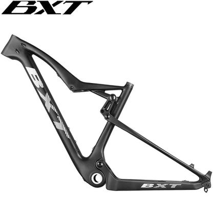 BXT New Full Carbon MTB Frame 29er Travel 100mm All Internal Cable Thru Axle BOOST Full Suspension Mountain Bike Frame