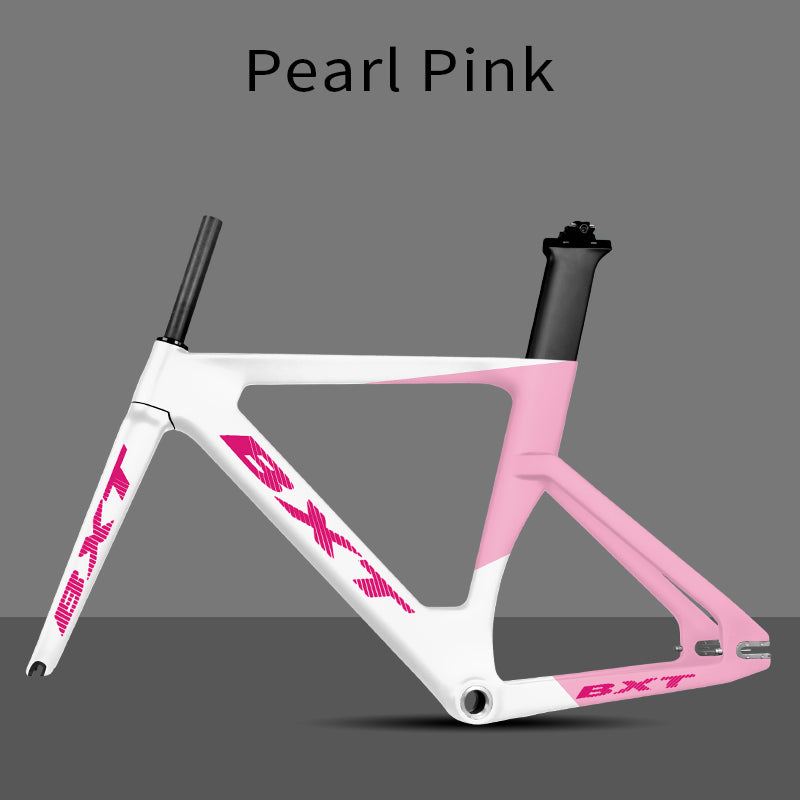 BXT Full Carbon Track Bicycle Frameset with Fork Seatpost Fixed Gear  Racing Bicycle Frame Track bike frame BXT-Track-045 700C