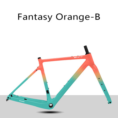 BXT Carbon Gravel Bike Frame Fully Hidden Cable Carbon Frame Fork Thru Axle Gravel Disc Brake Carbon MTB Road Bicycle Frame 27.5er