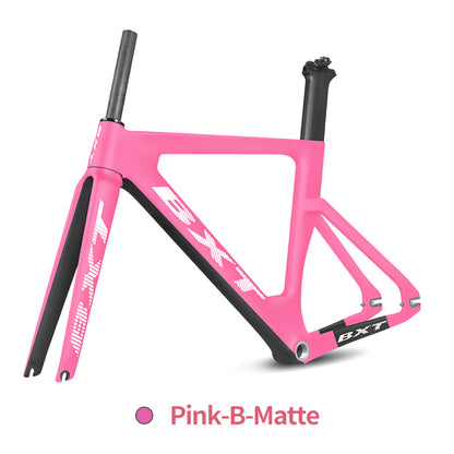 BXT Full Carbon Track Bicycle Frameset with Fork Seatpost Fixed Gear  Racing Bicycle Frame Track bike frame BXT-Track-045 700C