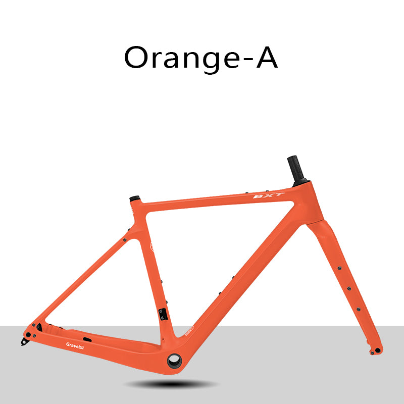 BXT Carbon Gravel Bike Frame Fully Hidden Cable Carbon Frame Fork Thru Axle Gravel Disc Brake Carbon MTB Road Bicycle Frame 27.5er