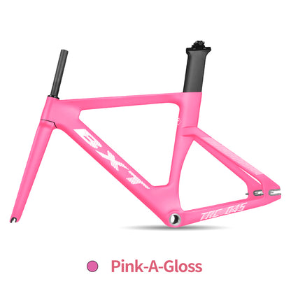 BXT-Track-045 Carbon Track Frame Carbon BSA Fiber Racing Tracking Bike Frameset Fixed Gear Bike Frame 120x9mm Rear Tail Hook Custom Color Available