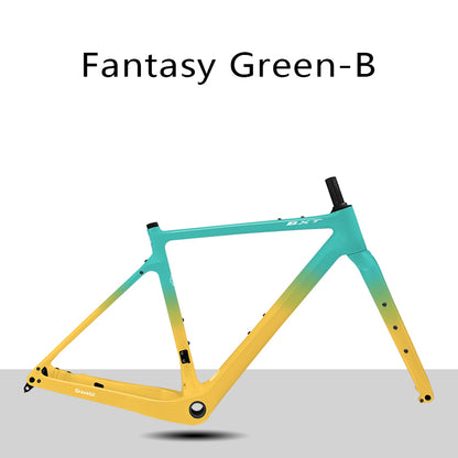 BXT Carbon Gravel Bike Frame Fully Hidden Cable Carbon Frame Fork Thru Axle Gravel Disc Brake Carbon MTB Road Bicycle Frame 27.5er