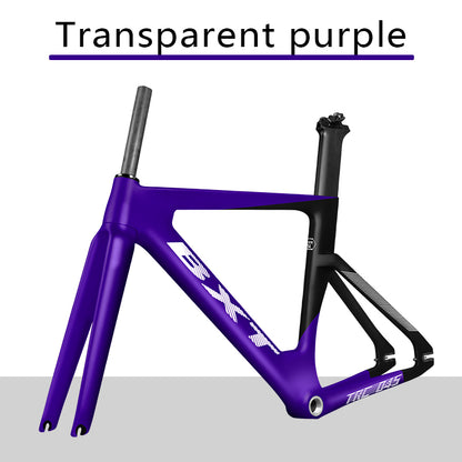 BXT-Track-045 Carbon Track Frame Carbon BSA Fiber Racing Tracking Bike Frameset Fixed Gear Bike Frame 120x9mm Rear Tail Hook Custom Color Available
