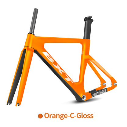 BXT Full Carbon Track Bicycle Frameset with Fork Seatpost Fixed Gear  Racing Bicycle Frame Track bike frame BXT-Track-045 700C
