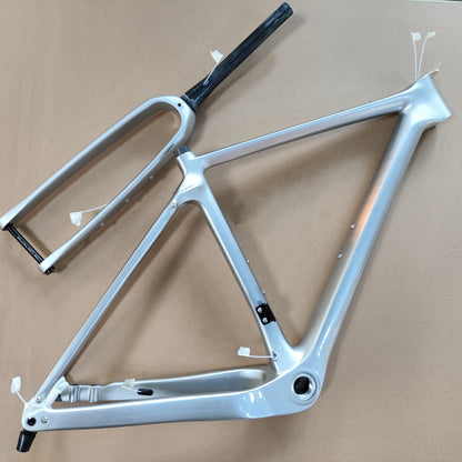 BXT Carbon Gravel Bike Frame Fully Hidden Cable Carbon Frame Fork Thru Axle Gravel Disc Brake Carbon MTB Road Bicycle Frame 27.5er