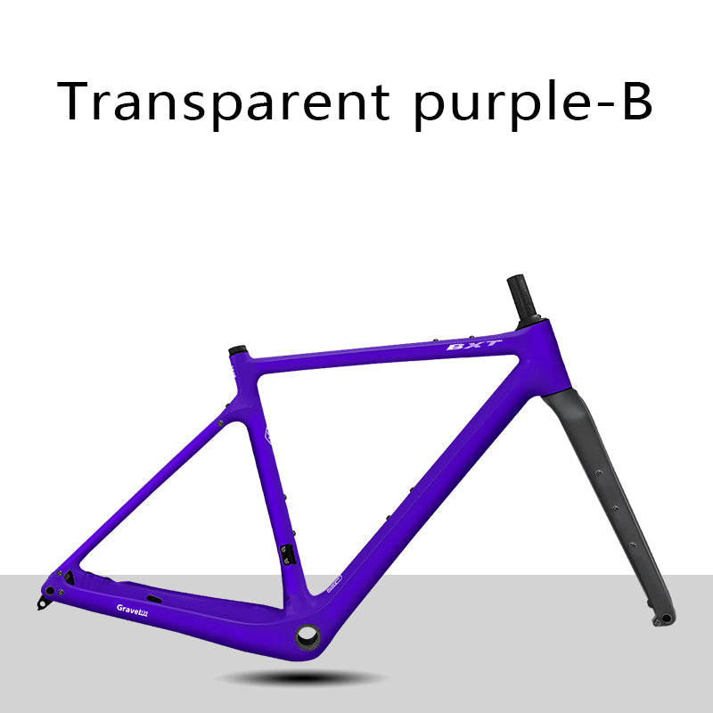 BXT Carbon Gravel Bike Frame Fully Hidden Cable Carbon Frame Fork Thru Axle Gravel Disc Brake Carbon MTB Road Bicycle Frame 27.5er