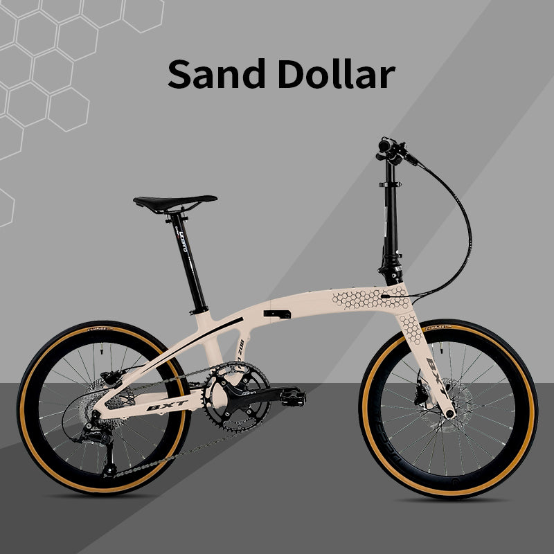 BXT New Carbon Folding Bike 20 Inch Foldable Bike Shimano 105 R3000 9-Speed Disc Brake Bicycle Student Adult Cycling Folding Mountain Bike