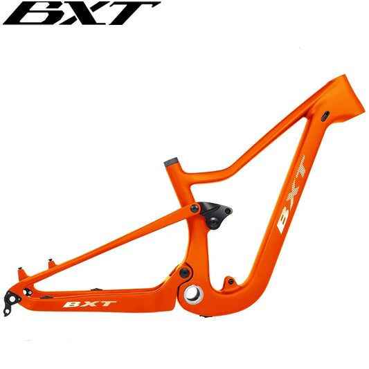 BXT Suitable Height 135-150cm Carbon Full Suspension MTB Frame 24er Travel 90mm Mountain Full Suspension Bicycle Frame for Girl Boy