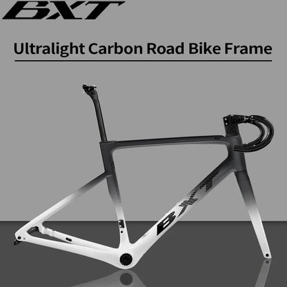 BXT Superlight Carbon Road Bike Frame, Disc Brake, T47, BSA, BXT, New, Internal Cycling Frameset, 950g, 2024