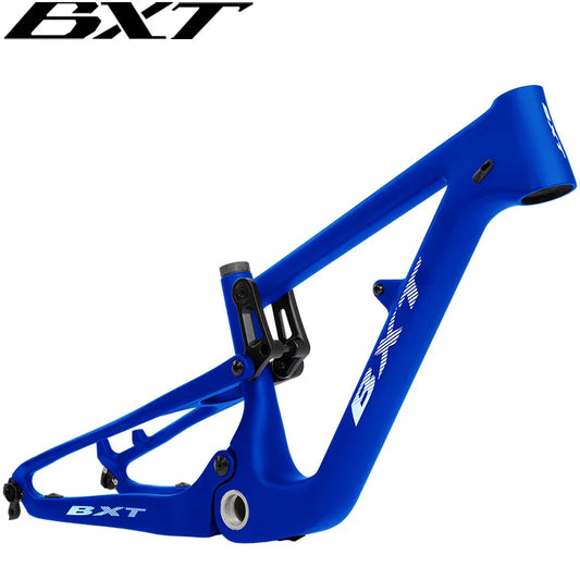 BXT Teenager 20er Full Suspension Carbon Frame Suitable 120-135cm Height Child Carbon Mountain Bike Frame Travel 80mm Suspension MTB