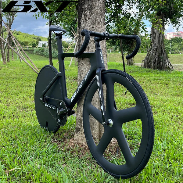 BXT Bahnrad Komplett Carbonfaser Fixed Gear Fahrrad 48T 51T 56T Einfac – BXT official store