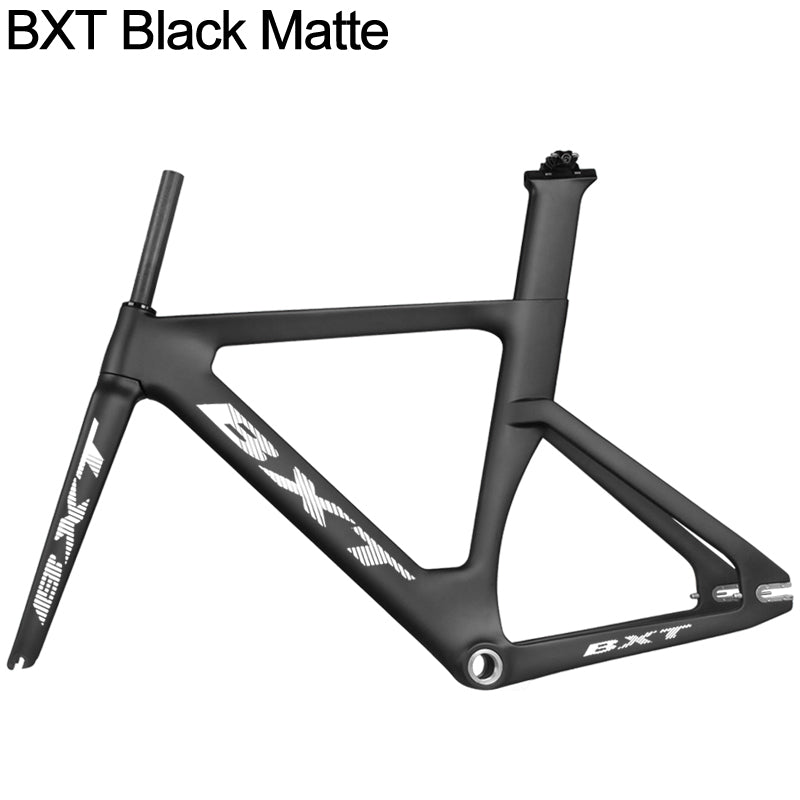 BXT Full Carbon Track Bicycle Frameset with Fork Seatpost Fixed Gear  Racing Bicycle Frame Track bike frame BXT-Track-045 700C