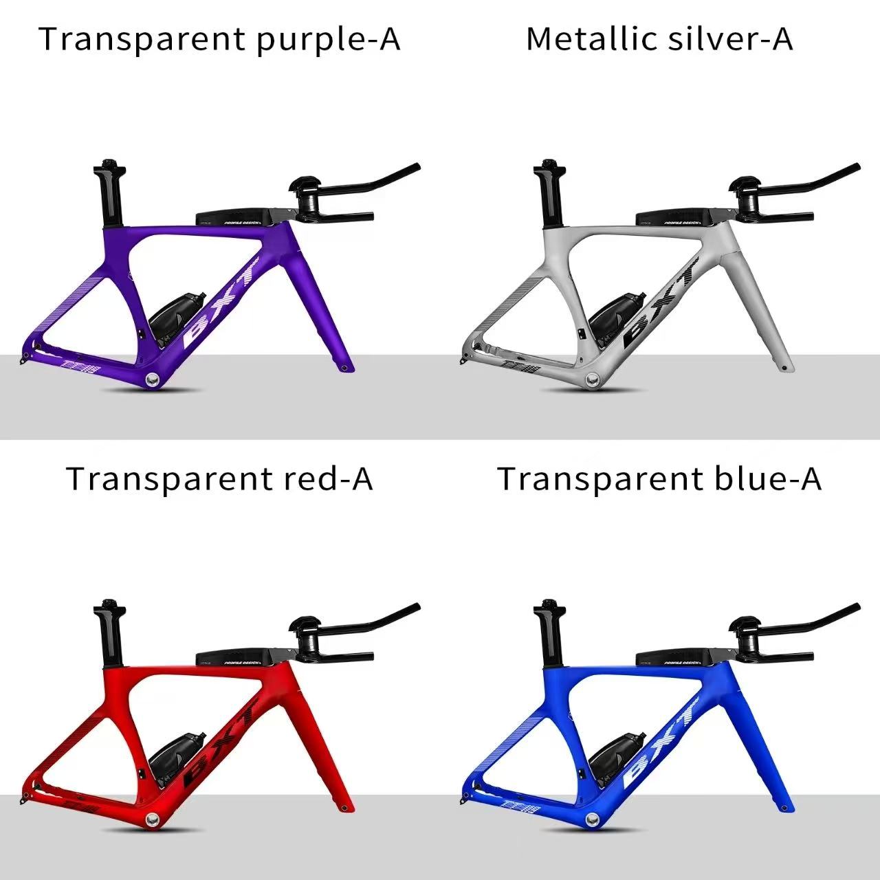 BXT Carbon Road Bike TT Frameset Time Trial Racing Bike Frame Rese TT Handlebar Bottle Cage Storage Case Triathlon Bicycle Frameset