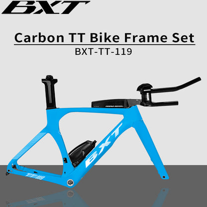 BXT Carbon TT Frameset Flat Mounted Disc Brake Bike Frames TT handblebar TT Bike Frame Racing Cycling