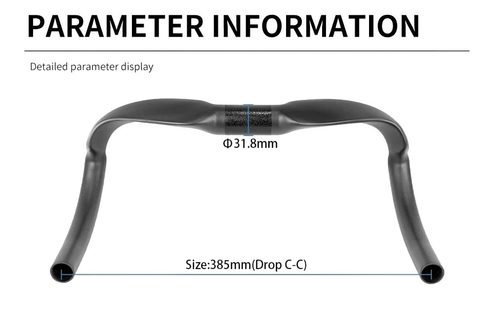 BXT Carbon Fiber Inside Road Handlebar Track Cycling Handle Sprint Match Bicycle Handlebar TT Bike Handlebar Fixed
