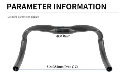 BXT Carbon Fiber Inside Road Handlebar Track Cycling Handle Sprint Match Bicycle Handlebar TT Bike Handlebar Fixed