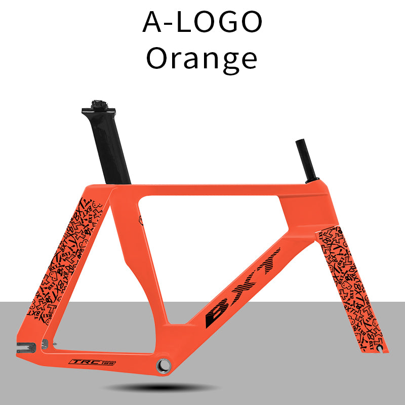 BXT-TRC-195 Fixed Gear Bike Frame – Classic Flag Colors｜T1000 Carbon Fiber｜Track Race Geometry｜68mm BSA Bottom Bracket｜UCI Geometry Design｜Lightweight and Rigid