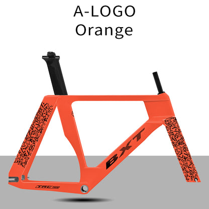 BXT-TRC-195 Fixed Gear Bike Frame – Classic Flag Colors｜T1000 Carbon Fiber｜Track Race Geometry｜68mm BSA Bottom Bracket｜UCI Geometry Design｜Lightweight and Rigid