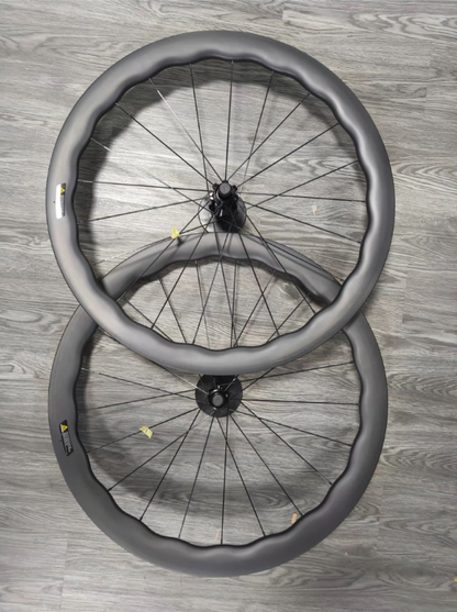 BXT 700C Carbon Road Bike Wheels Black Matte/Glossy Lightweight Full Carbon Fiber Road Bicycle Disc Brake Wheels