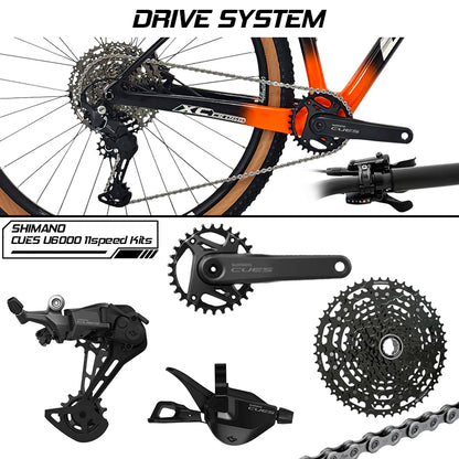 BXT-066 Carbon MTB 29er – SHIMANO 11s, ROCKSHOX Fork, Disc Brake, Multiple Colors