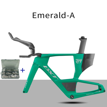 BXT 2026 Carbon T1000 BXT Disc Brake Carbon TT Bike Frame Time Trial Racing Bike Frameset with TT Handlebar Storage Case Triathlon Bicycle Frame