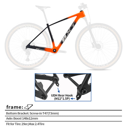 BXT-066 Carbon MTB 29er – SHIMANO 11s, ROCKSHOX Fork, Disc Brake, Multiple Colors