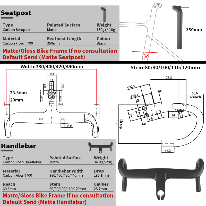 BXT 2026 New Road Bike Frame Carbon XXXS/XXS/XS/S/M/L/XL T47 Disc Brake Ultra Light Weight Seatpost Cycling Parts Bicycle Frameset