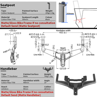BXT 2026 Carbon T1000 BXT Disc Brake Carbon TT Bike Frame Time Trial Racing Bike Frameset with TT Handlebar Storage Case Triathlon Bicycle Frame
