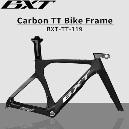 BXT Carbon TT Frameset Flat Mounted Disc Brake Bike Frames TT handblebar TT Bike Frame Racing Cycling