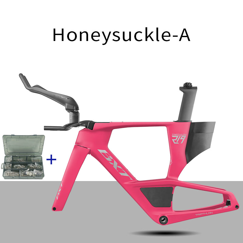 BXT 2026 Carbon T1000 BXT Disc Brake Carbon TT Bike Frame Time Trial Racing Bike Frameset with TT Handlebar Storage Case Triathlon Bicycle Frame