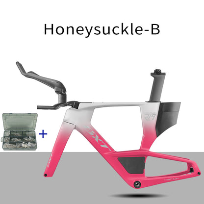BXT 2026 Carbon T1000 BXT Disc Brake Carbon TT Bike Frame Time Trial Racing Bike Frameset with TT Handlebar Storage Case Triathlon Bicycle Frame