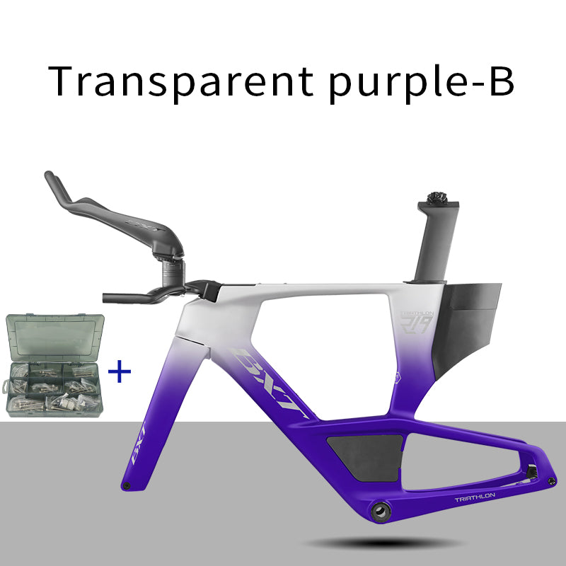 BXT 2026 Carbon T1000 BXT Disc Brake Carbon TT Bike Frame Time Trial Racing Bike Frameset with TT Handlebar Storage Case Triathlon Bicycle Frame