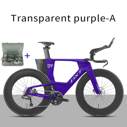 BXT 2026 New  Carbon Fiber Disc TT Bicycle Di2 Groupset Compatible Time Trial Racing Road Bike LTWOO ERX 24 Speeds