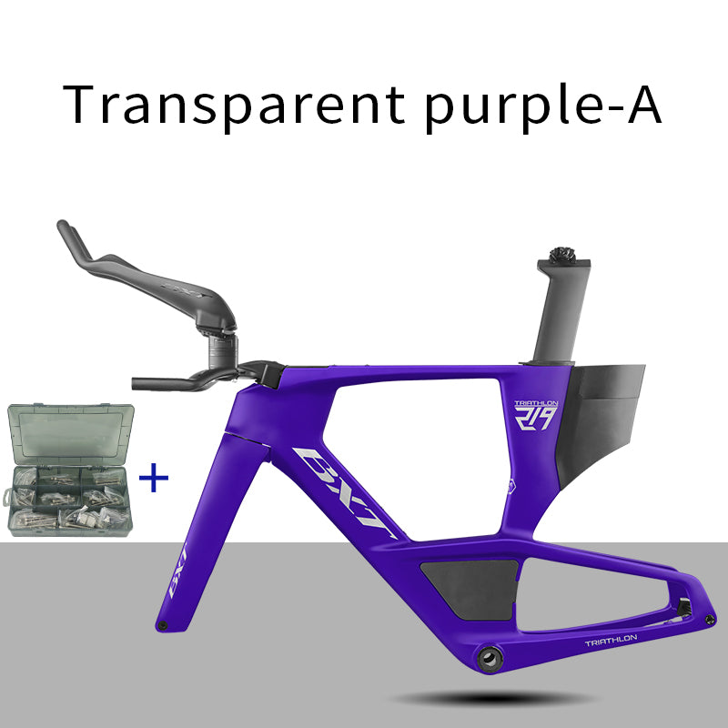 BXT 2026 Carbon T1000 BXT Disc Brake Carbon TT Bike Frame Time Trial Racing Bike Frameset with TT Handlebar Storage Case Triathlon Bicycle Frame